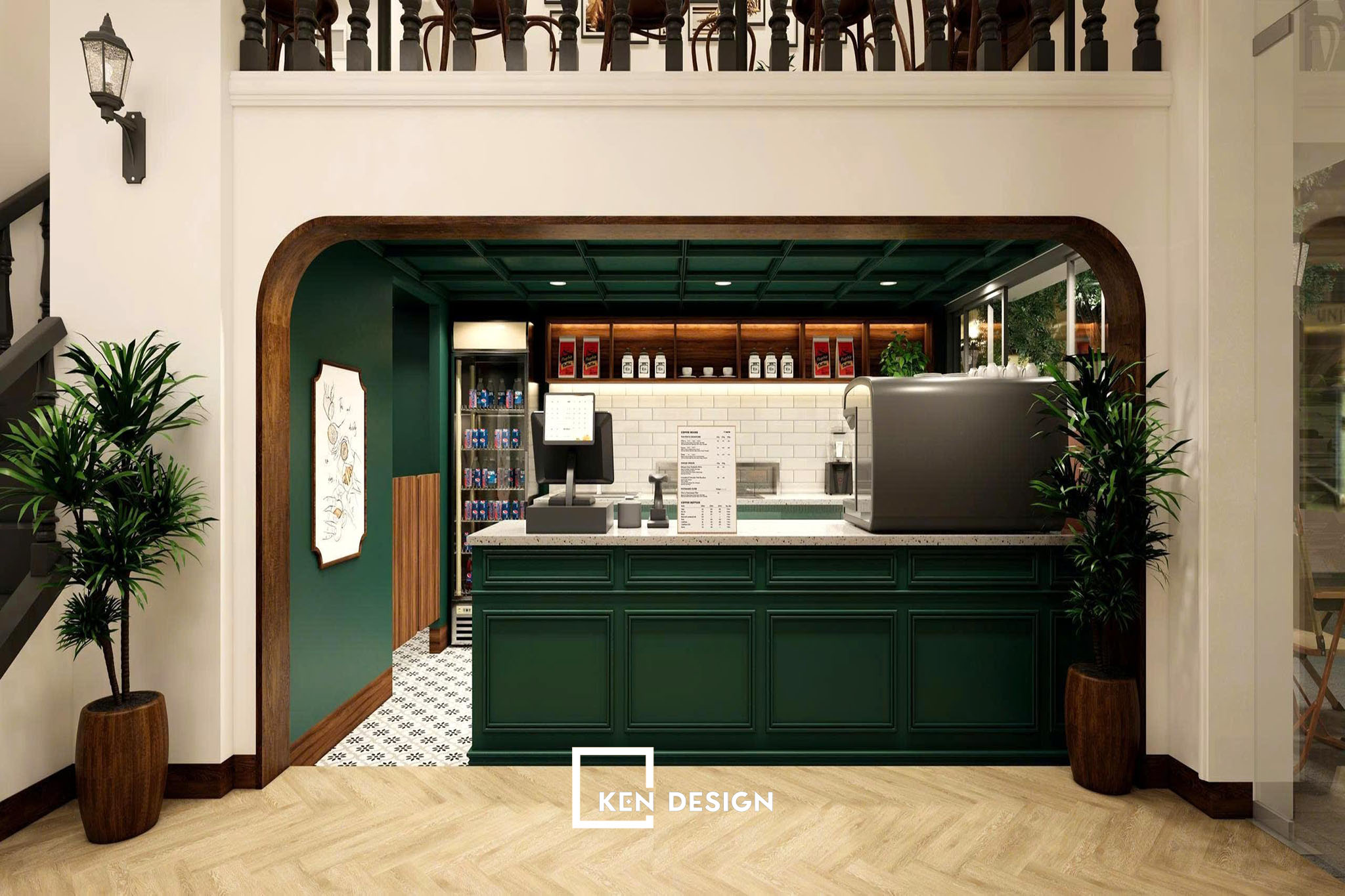 Concept tân cổ điển quán cafe Phiêu Thái Thịnh